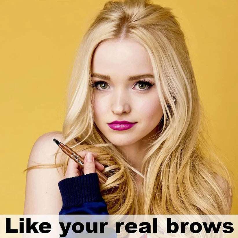 ( ডার্ক ব্রাউন ) Waterproof 4 Points Eyebrow Pen