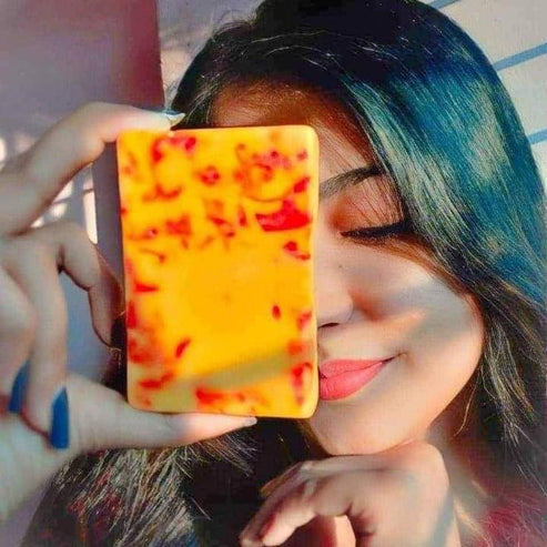 ( ২ পিসের সেট ) Saffron Goat Milk Handmade Soap