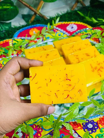 ( ১ পিস ) Saffron Goat Milk Handmade Soap