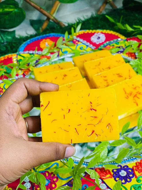 ( ২ পিসের সেট ) Saffron Goat Milk Handmade Soap