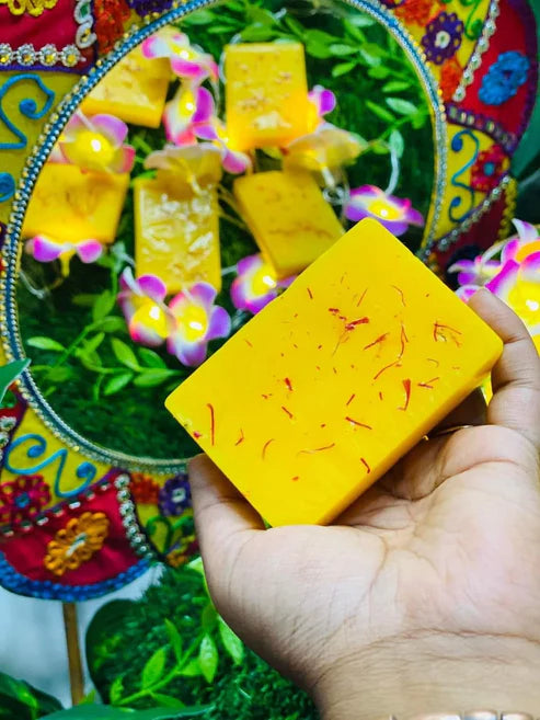 ( ২ পিসের সেট ) Saffron Goat Milk Handmade Soap
