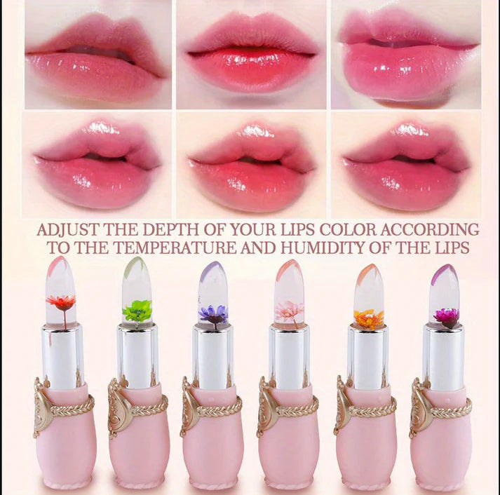 Original Jelly Dried Flower Color Changing Lip Balm ( ৬ পিসের সেট )
