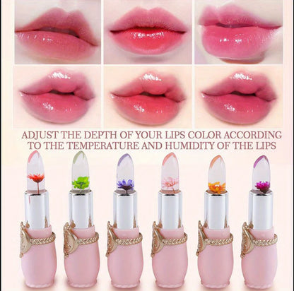 Original Jelly Dried Flower Color Changing Lip Balm ( ৬ পিসের সেট )