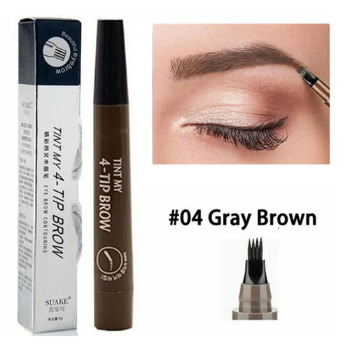 ( গ্রে ব্রাউন ) Waterproof 4 Points Eyebrow Pen